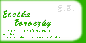 etelka boroczky business card