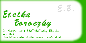 etelka boroczky business card